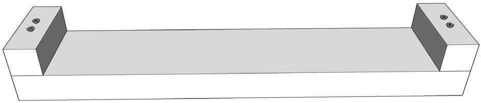 Stap 3. De tafel verstevigen: 1 deel van 47cm x 9cm 1 tafelframe (resultaat van stap 2) 2 delen van 9cm x 3,2cm 8 schroeven van 4mm x 50mm Stap 3a.