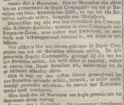 Het Regiment van Phaff, dat in Breda in garnizoen lag, werd na de officiële oprichting van de Koninklijke Landmacht op 9 januari 1814 gereorganiseerd en genummerd tot Bataljon Infanterie nr.