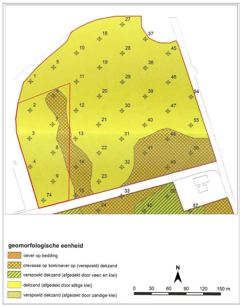 Bijlage 2 Het plangebied op de geomorfologische kaart, opgesteld naar