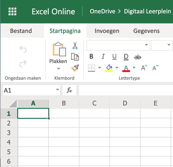 5. Gegevensinver 5.1 Inveren van gegevens In een cel kun je nder andere getallen, teksten, frmules en afbeeldingen plaatsen.