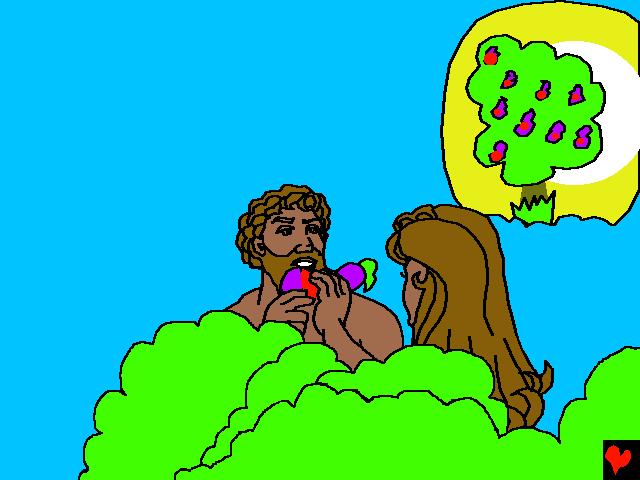 Nadat Eva ongehoorzaam was geweest aan God, leidde ze Adam naar fruit om er ook van