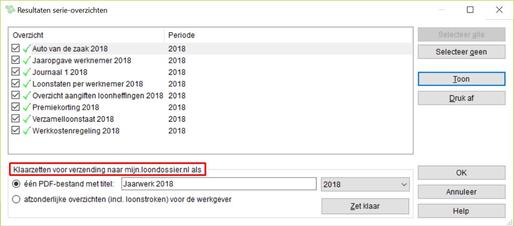 Hiermee hebt u een compleet overzicht van alle belangrijke loondata voor het jaar 2018.