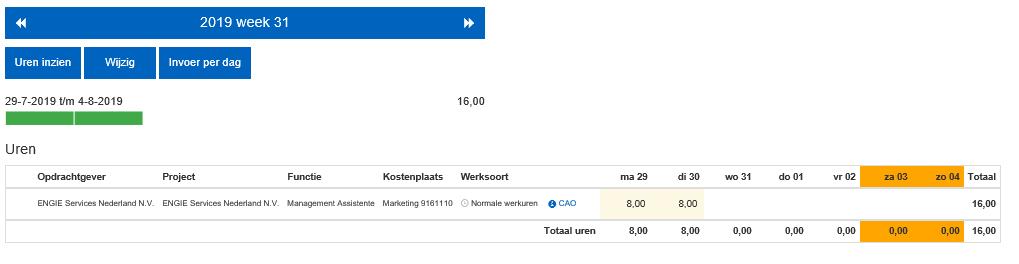 Wijzigen / bijboeken uren: Heb je een onjuist urenaantal ingediend? Dan kun je, tot jouw opdrachtgever accordeert, jouw ingediende uren nog wijzigen/overschrijven.