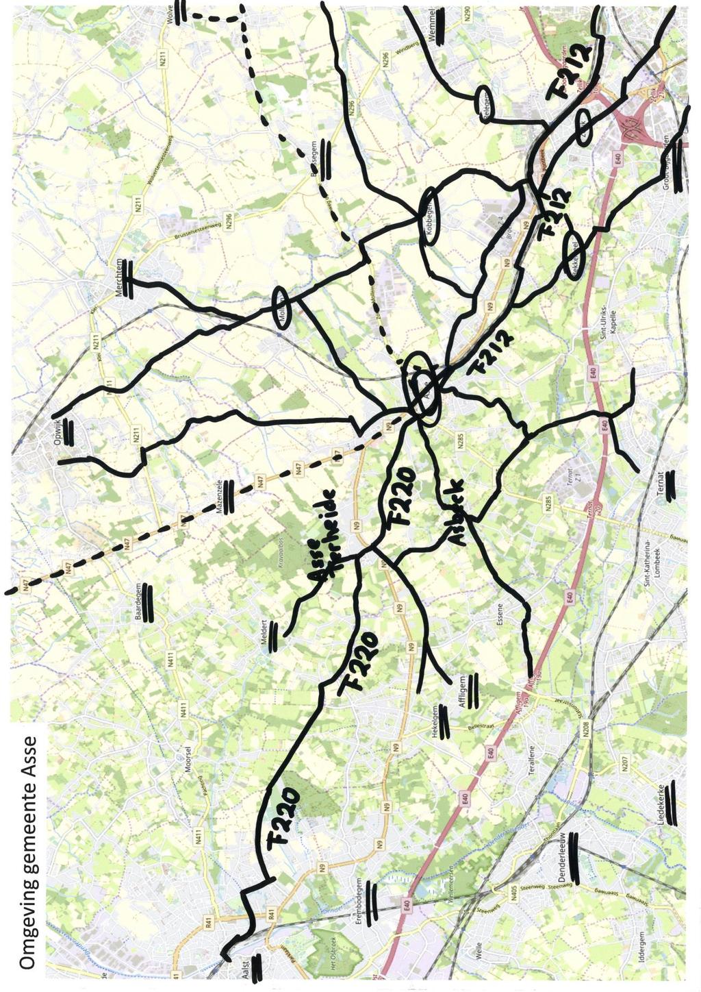 Bijlage 2: Gewenste fietsroute s