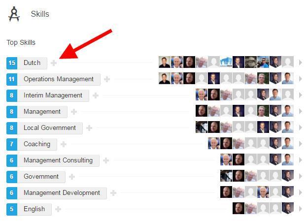 Sinds enkele jaren kun je iemand zijn 'vaardigheden' of 'skills' aanbevelen op LinkedIn.