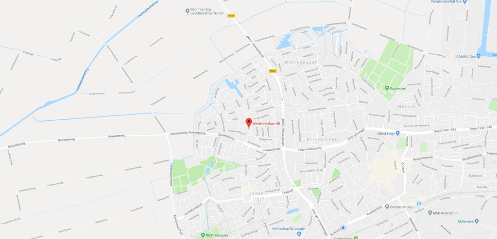 5345 EM Oss Kaartgegevens 2018 Google 1 km https://www.google.