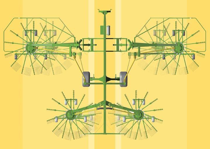 Optimale aandrijflijn De haakse tandwieloverbrengingen zijn ver naar buiten geplaatst om een optimale aandrijflijn te creëren.