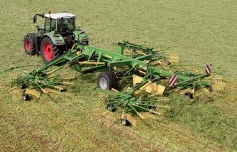 getrokken zijafleghark met drie harkelementen Swadro 1010 Met een werkbreedte van 9,70