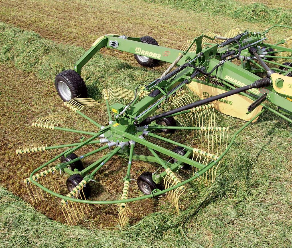 Het Swadro harkelement Robuust en onderhoudsvrij Onderhoudsvrij harkelement en rotoraandrijving DuraMax, de slijtvaste curvebaan met 3 jaar garantie Altijd een