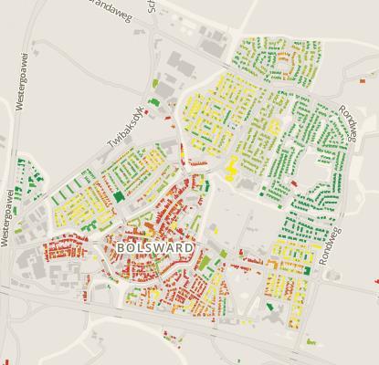 Verduurzamingsopgave primair in de particuliere voorraad In de gemeente heeft momenteel circa 48% van alle woningen een gemiddeld energielabel D of slechter.