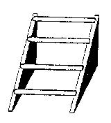 Onderlinge afstand tussen de verschillende delen van de hindernissen 1.75m. (12) Vier trapsge- 4 (vier) horizontale balken Over de balken heen, eventueel wijze balken resp.