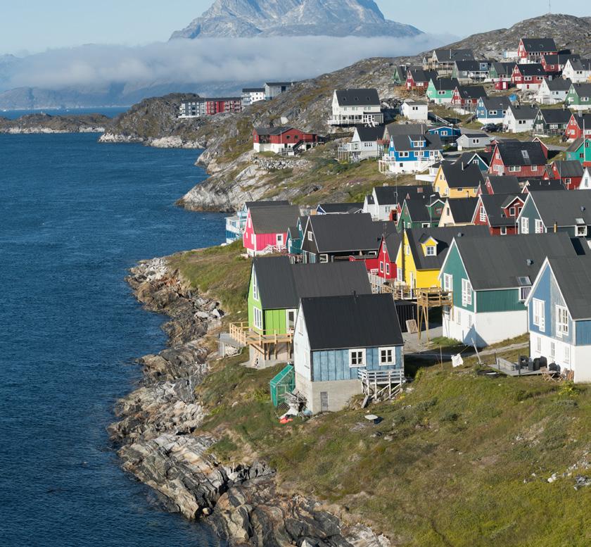 DAG 5 NARSAQ Narsaq ligt in het zuiden van Groenland en telt 1600 inwoners. Deze stad situeert zich in het hart van een vruchtbare vlakte en aan de rand van een gletsjergebied.