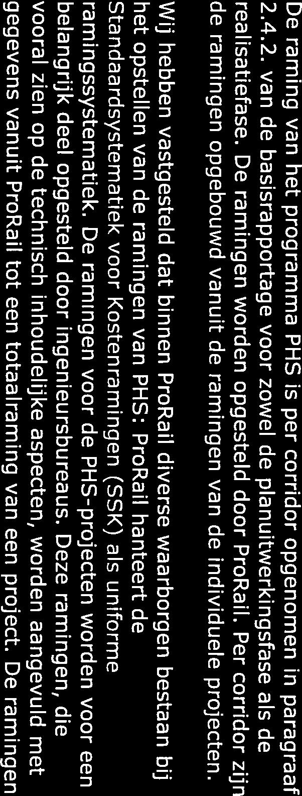 Bij ProRail hebben wij de kostenramingen, de toegepaste calculatiemethoden en risicoanalyses alsmede de omvang en het beheer van de post onvoorzien onderzocht. 2.3.