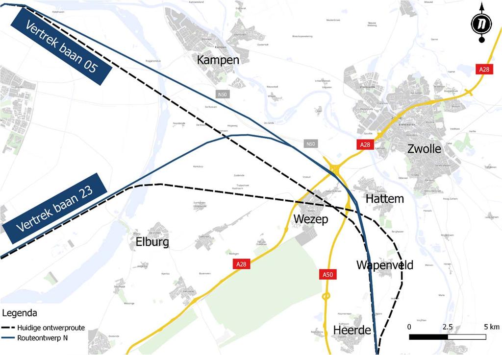 Routeontwerpen Routeontwerp N Aanpassing van zowel