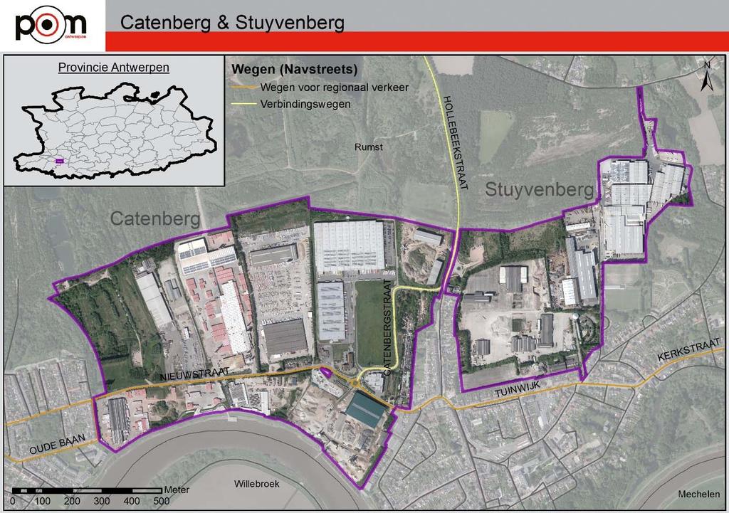 Op de bedrijvenzone bevinden zich grote oppervlaktes onbenutte of onderbenutte gronden als gevolg van ter ziele gegane kleinijverheid en bouwsector of voormalige stortactiviteiten.