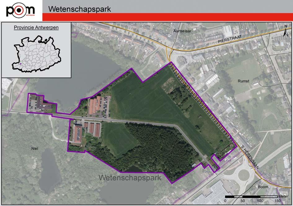 II BEDRIJFSINFRASTRUCTUUR Wetenschapspark Universiteit Antwerpen Projectmanagers Geert Penneman Jade Verrept 1. Park POM Antwerpen beschikt op het park over 55.000 m² te ontwikkelen vloeroppervlakte.