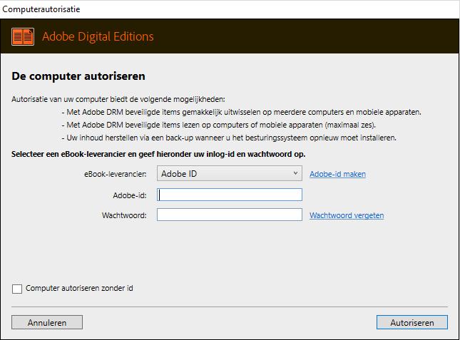 ebooks downloaden op computer STAP #3 Open de Adobe