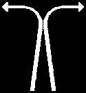 Op deze manier kan het binnenframe over twee assen gekanteld worden door de scharnieren aan de zijde