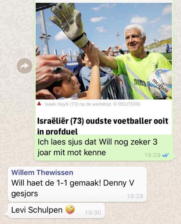 Un geweldig versjlaag waer, Willem.