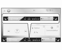 150 Klimaatregeling Bedieningsorganen touchscreen klimaatregeling systeem aan of uit ON/OFF verwarming en koeling HEAT & A/C handmatig bediende