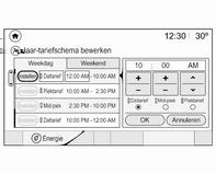 2. Tik op Bewerken rechtsonder in het scherm om het stroomtarievenschema te bewerken. Stel de schema's voor zowel weekdagen als het weekend in.