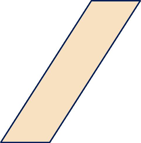 21.4 De oppervlakte van een parallellogram en driehoek 22 Het parallellogram in de figuur kun je met