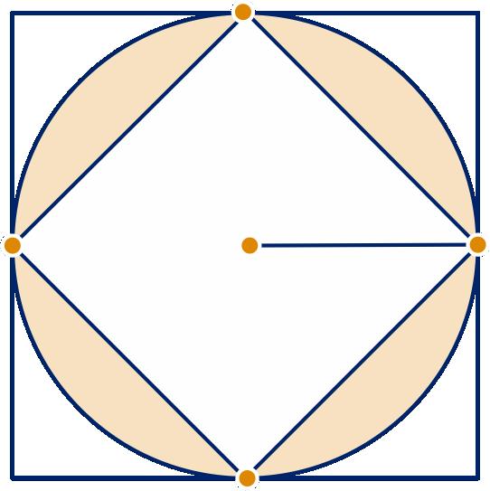 21.6 Cirkels en speciale driehoeken 37 De cirkel in het plaatje heeft straal r.