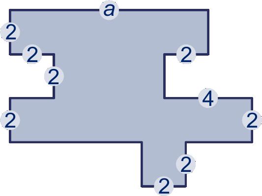 5 Twee rechthoeken, één van 8 bij 10 en één van 9 bij 12, liggen