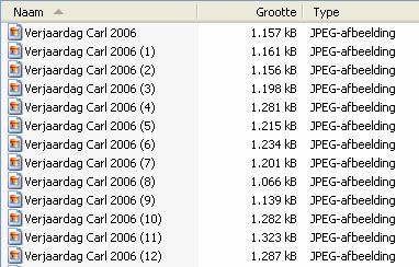 Het is interessant om je overgebrachte foto's onmiddellijk te herbenoemen. Ten eerste dragen de fotobestanden op dit ogenblik een weinig tot de verbeelding sprekende naam zoals IMG_00001 of IMG_00001.