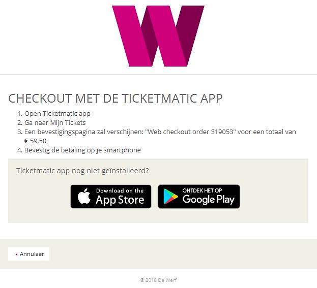 Koos je voor smartphone? Dan heb je de Ticketmatic app nodig op je smartphone.