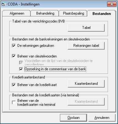 Map Processed per IBAN De parameter Een aparte map per IBAN werd toegevoegd in het tabblad Plaatsbepaling van de CODA instellingen.