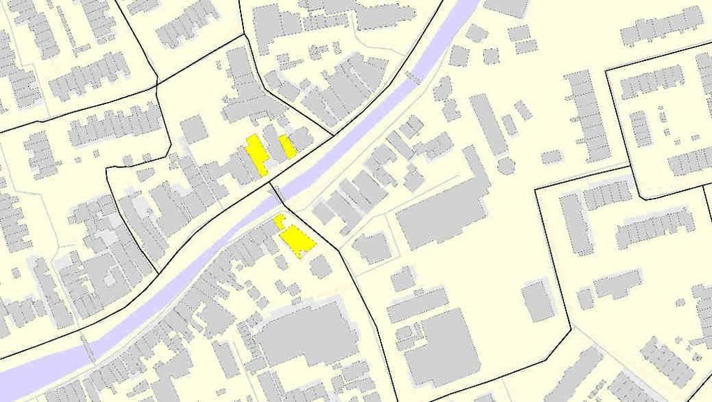Locatie 6: Dorpsstraat, Schipluiden Binnen Schipluiden is sprake van vijf woningen met een geluidsbelasting hoger dan de plandrempel. Figuur 4.