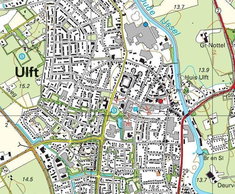 Beschrijving van het plangebied Ligging van het plangebied De onderzoekslocatie betreft een deel van winkelcentrum De Blenk in het dorp Ulft.
