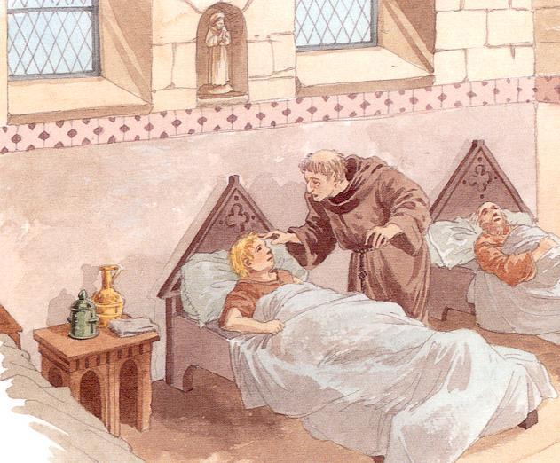 Monnikenwerk Jorik is de zoon van een boer en hij brak zijn been Nu ligt hij in het klooster De broeder zorgt voor