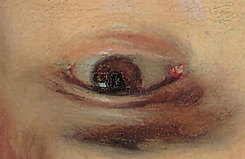 A.4 Een detail van a. 3: het rechteroog van de man.