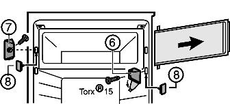 Draairichting deur veranderen controleer of volgend gereedschap klaar ligt: q kruiskopschroevendraaier q schroevendraaier q Accu-schroevendraaier Torx 15 Accu-schroevendraaier Torx 20