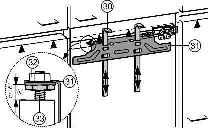 2 Kastdeuren monteren Fig. 18 Fig. 19 Fig. 20 Aanwijzing Functiestoring door verkeerde montage! Wanneer de afstandsmaat niet wordt aangehouden, sluit de deur evt. niet juist.