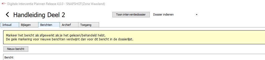 Je kan berichten verzenden en ontvangen van je contactpersoon bij de brandweer of je collega - editor. Heb je een nieuw bericht ontvangen, dan word je verwittigd via mail.