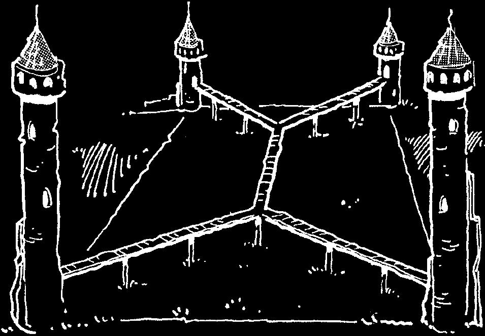 uitkijktorens. Via loopbruggen kan men vanuit elke toren elke andere toren bereiken.