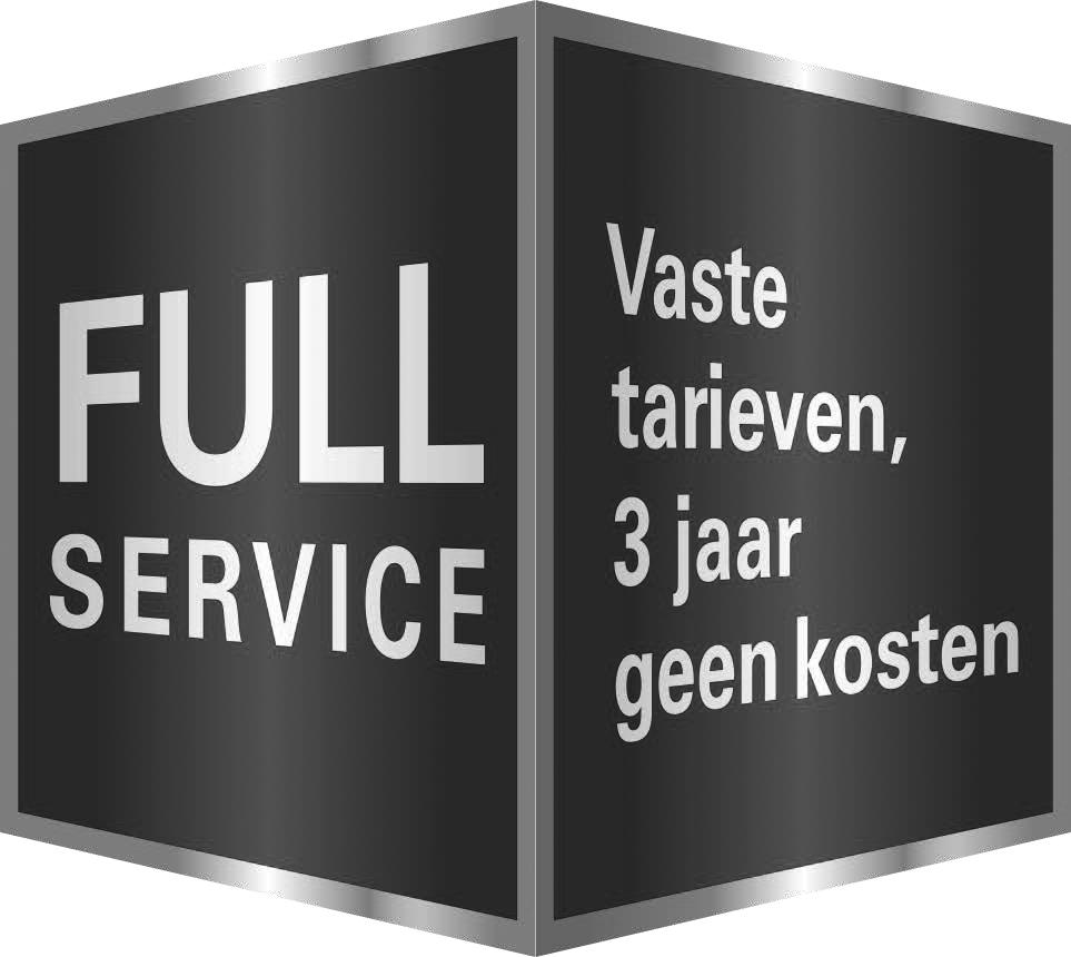 Volledige verzekering - volledige kostenbeheersing. Het Full Servicepakket biedt complete duidelijkheid door reëel berekende servicetarieven.