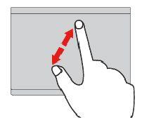 Drie vingers omlaag vegen Plaats drie vingers op de trackpad en beweeg ze omlaag om het bureaublad weer te geven.