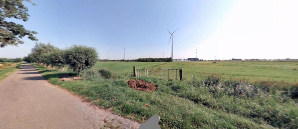 Visual M6, vanuit de polder nabij Langeweg - visual: Bosch & van Rijn Visual M6, vanuit