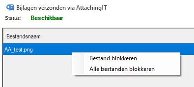 Onderaan deze e-mail staat ook weer een venster waarin je kunt zien welke bestanden er zijn verstuurd, of ze geblokkeerd zijn of niet, hoe vaak deze gedownload zijn en wanneer de laatste download