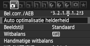 3 Auto Lighting Optimizer (Auto optimalisatie helderheid)n Als de opname te doner wordt of als het contrast te laag is, unnen de helderheid en het contrast van de opname automatisch worden verbeterd.