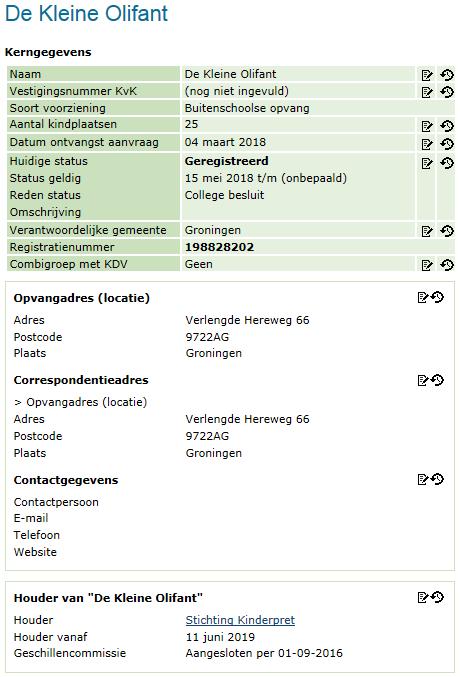 Hier ziet u de geschiedenis van de