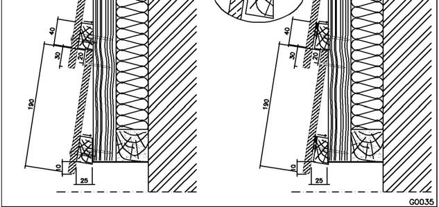 Op de verticale draaglatten worden horizontale schuin afgeschaafde steunlatten genageld of geschroefd.