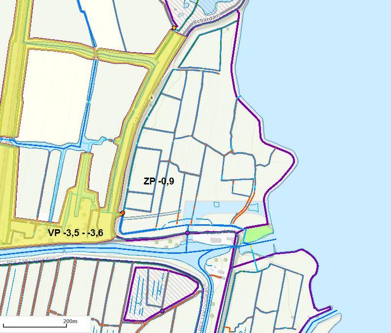 46 van 83 bestaande Afwateringsduiker Rietkoog, naar het binnendijkse oppervlaktewater, wordt gehandhaafd of aangepast, zodat het buitendijkse poldertje ook zijn afwatering behoudt.