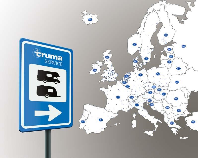 Altijd voor u beschikbaar: de wereldwijde Truma Service Truma-producten bieden u altijd perfect comfort.