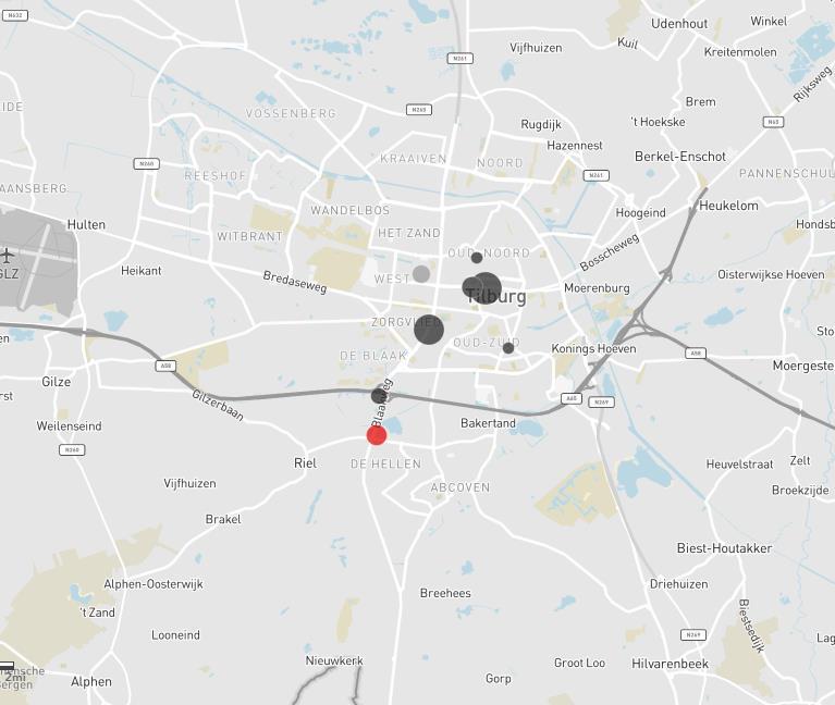 Vraag Regio Hart van Brabant Opnametransacties 2017 en 2018 Opname ontwikkeling per gemeente (excl. Tilburg) De opnamedynamiek in de regio Hart van Brabant herstelde zich realtief snel na de crisis.