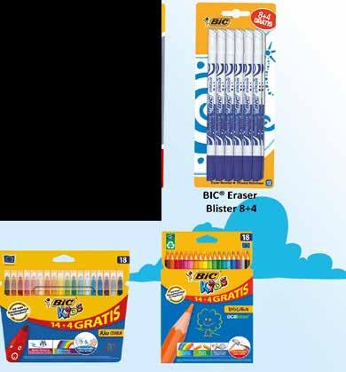 BIC Galet gom Blister 2+1